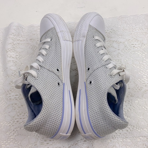 Converse All Star Low Profile Sneakers Size 8 Light gray White Lace up EUC - Picture 10 of 14